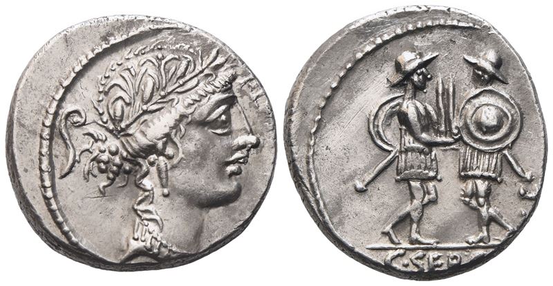 C. Servilius, Denarius, 57 Bc; Ar (4,15 G; 17,2 MM; 4 H)