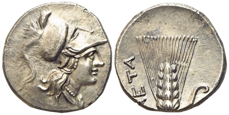 Lucania, Metapontion, Punic Occupation (C. 215-207 Bc), Half Shekel (g 3,70; MM 17,5)
