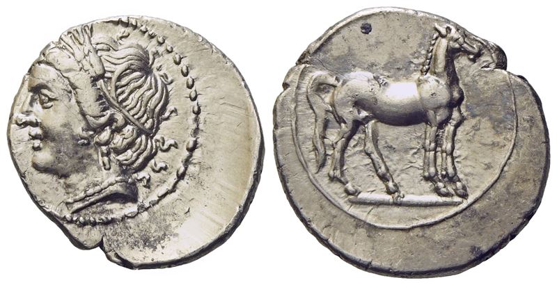 Bruttium, Punic Occupation (C. 215-205 Bc), Quarter Shekel; Ar (g 1,84; MM 15)