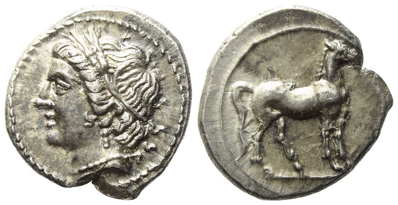 Bruttium, Punic Occupation (C. 215-205 Bc), Quarter Shekel; Ar (1,90 G; 14 MM)