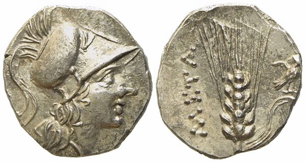 Lucania, Metapontion, Punic occupation (c. 215-207 BC), Half Shekel; AR (g 3,66; mm 17)