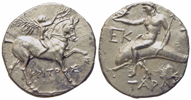 Calabria, Tarentum, Punic Occupation (C. 212-209 Bc), Half Shekel; Ar (g 3,94; MM 18,2)