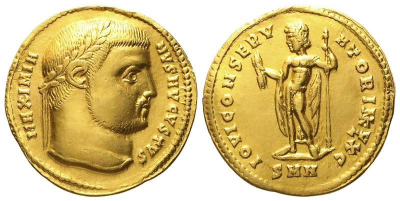 Galerius Maximianus (305-311), Aureus, Nicomedia, Ad 307 - 308; Av (g 5,20; MM 19)
