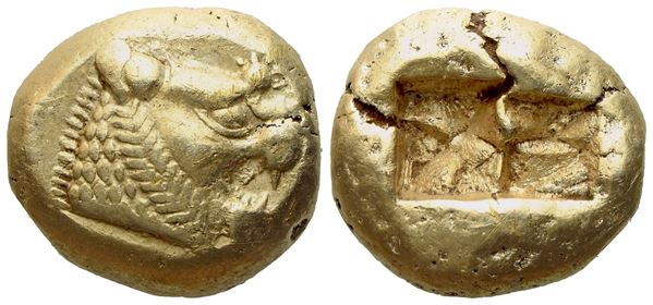 Lydia, Alayattes II to Kroisos (7th-6th century BC), 1/3 Stater; EL (4,77 g; 12 mm)