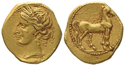 Carthage, Second Punic War (C. 220-205 Bc),, 1/4 Shekel; Av (1,90 G; 12 MM)
