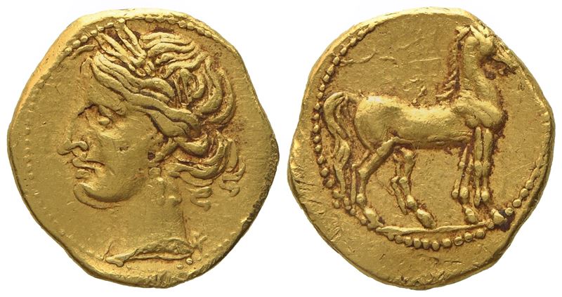 Carthage, Second Punic War (C. 220-205 Bc),, 1/4 Shekel; Av (1,90 G; 12 MM)