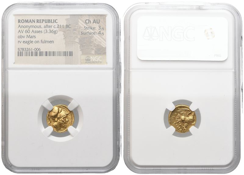 Anonymous, 60 Asses, after c. 211 BC; AV (3,36 g)