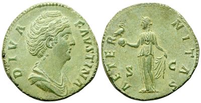 Diva Faustina I, Sestertius Struck Under Antoninus Pius, Rome, C. Ad 141-161; Æ (g 24,50; MM 30,7...