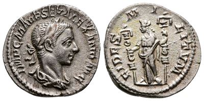 Severus Alexander (222-235). Ar Denarius (18 MM, 2.61 G).