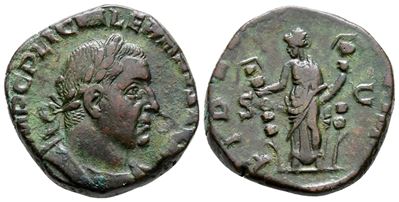 Valerian i (253-260). Æ Sestertius (26 MM, 15.95 G).