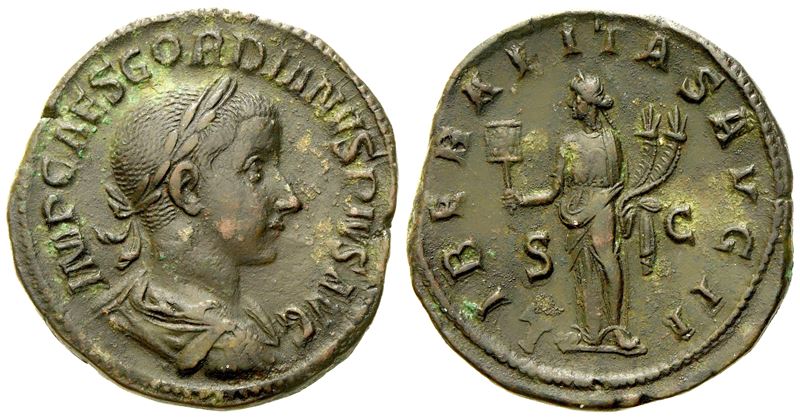 Gordian III (238-244), Sestertius, Rome, Ad 240; Æ (g 18,12; MM 31)