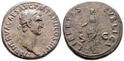 Nerva (96-98). Æ Sestertius (33 MM, 26.64 G).