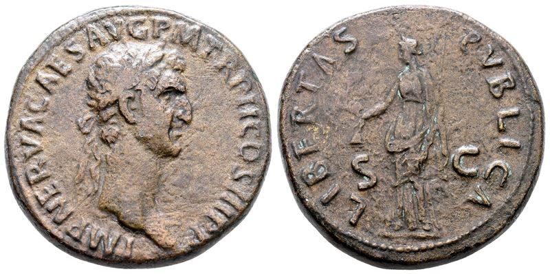 Nerva (96-98). Æ Sestertius (33 MM, 26.64 G).