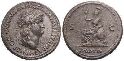 Nero, Sestertius in bronzo (Æ), Roma, c. 67 d.C.
