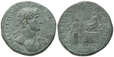 Hadrian (117-138), Sestertius romano, Roma 119-120, Æ (27,50 g; 33,7 mm; 6 h)