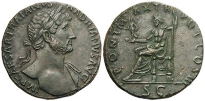 Adriano (117-138), Sesterzio in bronzo (Æ), Roma, 119 d.C.