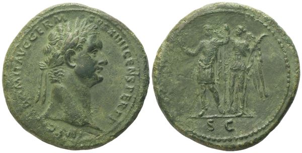 Domitian (81-96), Sestertius, Rome, 85; Æ (23,64 g; 36 mm; 7 h)