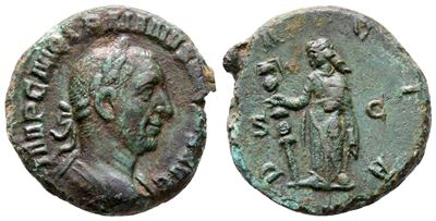 Trajan Decius (249-251). Æ As (23 MM, 8.93 G).