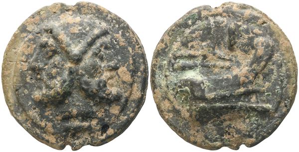 Anonymous, As, Rome, c. 225-217 BC; Æ (248,46 g; 64,5 mm; 12 h)