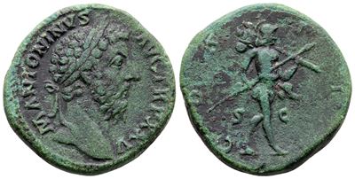 Marcus Aurelius (161-180). Æ Sestertius (30 MM, 19.49 G).