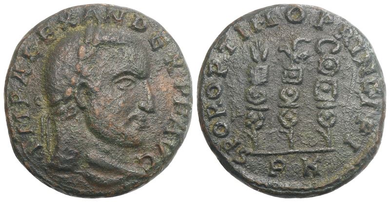 Domitius Alexander (Usurper, 308-310), Follis, Carthago, c. 310; Æ (5,97 g; 20,7 mm; 12 h)