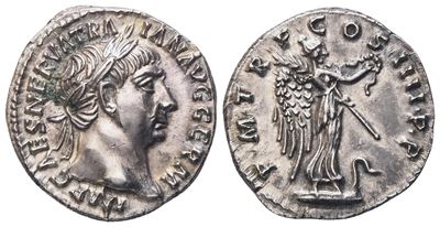 Traiano (98-117), Denario romano, Roma, 101-102
