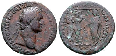 Domitian (81-96). Æ As (28 MM, 10.58 G).