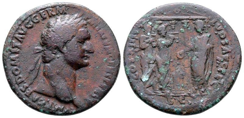 Domitian (81-96). Æ As (28 MM, 10.58 G).