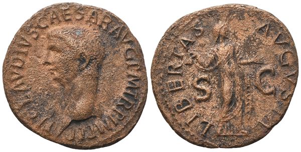 Claudius (41-54), As, Rome, 42-43; Æ (10,55 g; 29,6 mm; 6 h)