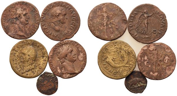 Lot of 5 Roman Imperial Æ coins to be catalogued