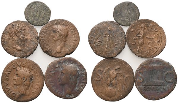Lot of 5 Roman Imperial Æ coins to be catalogued