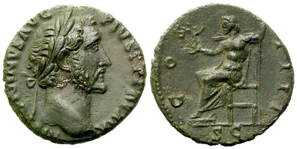 Antoninus Pius (138-161), As, Rome, AD 155-156; Æ (g 8,91; mm 25)