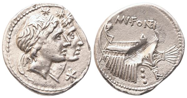 Mn. Fonteius, Denarius, Rome, 108-107 BC; AR (3,85 g; 19,6 mm; 6 h)