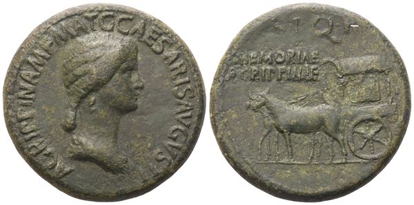 Agrippina Maior, Sestertius struck under Caligula, Rome, 37-41; Æ (28,55 g; 35 mm; 6h)