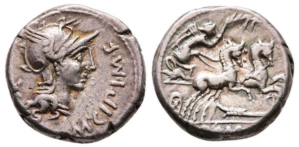 M. Cipius M.f., Rome, 115-114 BC. AR Denarius (16mm, 3.89g).  - Auction Greek, Roman and Byzantine Coins	 - Bertolami Fine Art - Prague