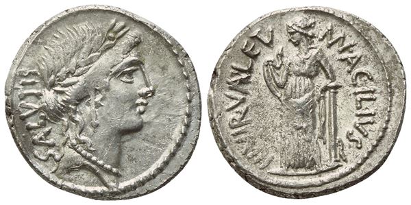 Mn. Acilius Glabrio, Denarius, Rome, 49 BC; AR (3,92 g; 19,4 mm; 6 h)