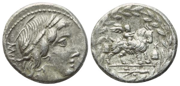 Mn. Fonteius, Denarius, Rome, 85 BC; AR (3,88 g; 17 mm; 11 h)