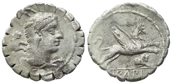 L. Papius, Denarius serratus, Rome, 79 BC; AR (3,87 g; 18,6 mm; 6 h)