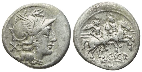 C. Scribonius, Denarius, Rome, 154 BC; AR (3,92 g; 18,7 mm; 10 h)