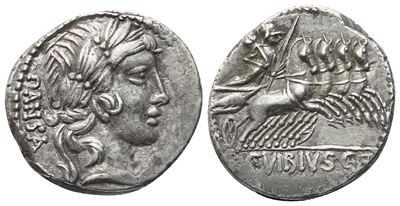 C. Vibius Pansa, Denario romano (AR), Roma, c. 90 a.C.