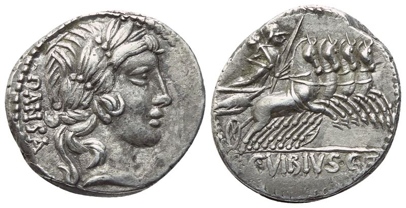 C. Vibius Pansa, Denario romano (AR), Roma, c. 90 a.C.