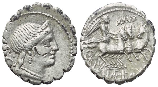 C. Naevius Balbus, Denarius serratus, Rome, 79 BC; AR (3,95 g; 18 mm; 6 h)