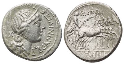 C. Annius, Denario (incerto: zecca dell’Italia settentrionale o della Spagna), 82–81 a.C.