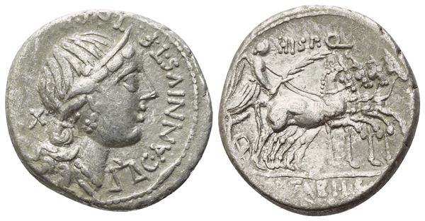 C. Annius, Denarius, Uncertain mint in Northern Italy or Spain, 82-81 BC; AR (3,93 g; 18,8 mm; 8 h)