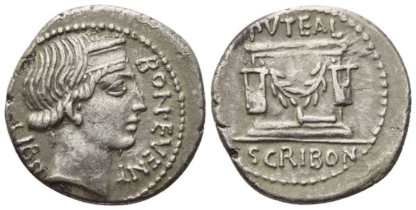 L. Scribonius Libo. Denarius 62, AR (4,07 g: 19,2 mm; 6 h)