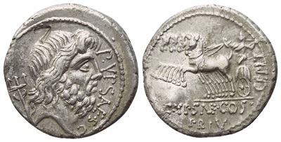 P. Plautius Hypsaeus, Denario romano (Roma), 60 a.C.