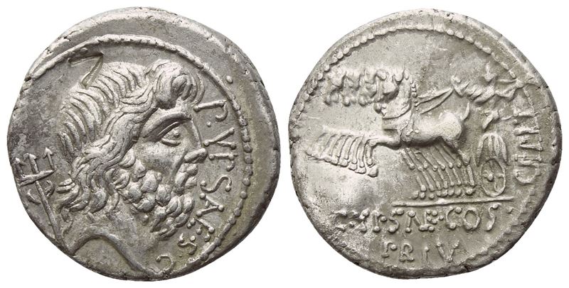 P. Plautius Hypsaeus, Denario romano (Roma), 60 a.C.
