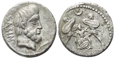 L. Titurius Sabinus, Denario romano (89 a.C.), AR