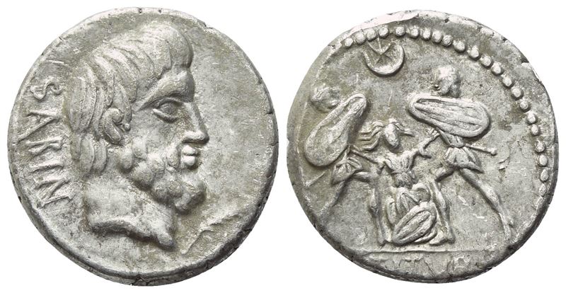 L. Titurius Sabinus, Denario romano (89 a.C.), AR