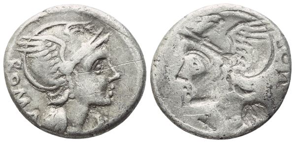 L. Flaminius Chilo, Denarius, Rome, 109-108 BC; AR (3,85 g; 18,8 mm)